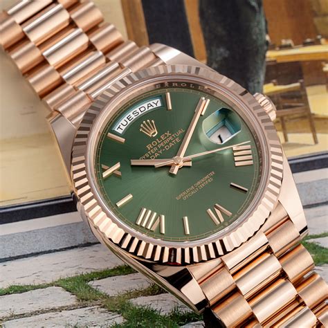 rolex day date olive face|rolex day date reference 228235.